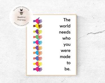 Inspirational Quote Poster: Colorful Kids Wall Art (Digital Download)