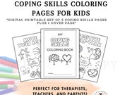 Coping Skills Coloring Pages for Kids: Classroom Printable Art (PDF)