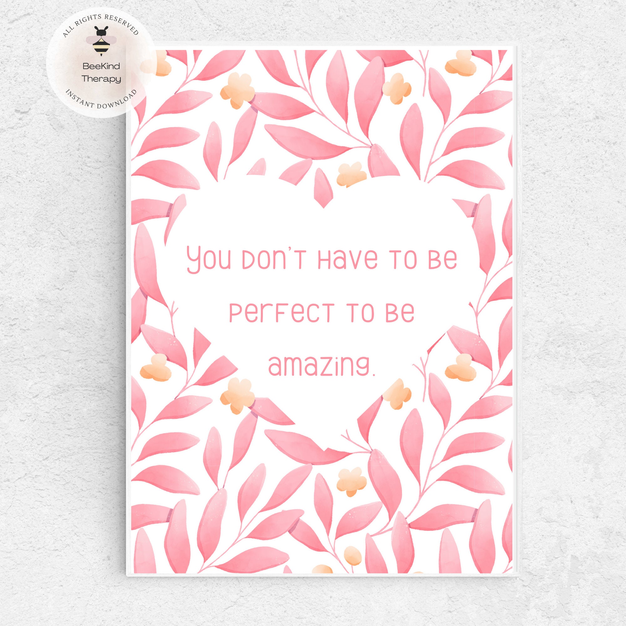 Colorful Affirmation Poster for Kids, Playroom Wall Art, Therapy Office ...