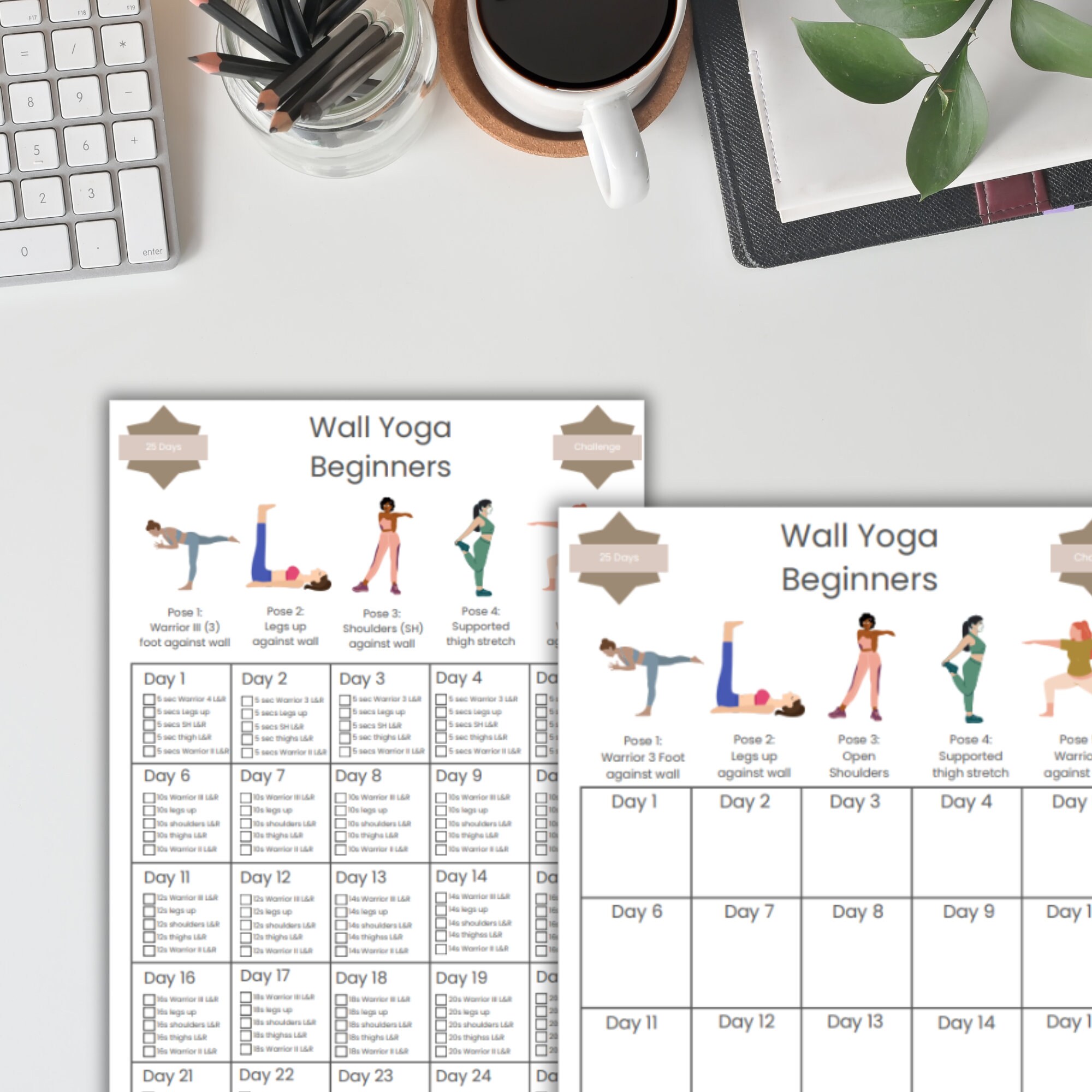 Wall Yoga Beginners, Wall Yoga Challenge, Wall Yoga, Wall Pilates ...