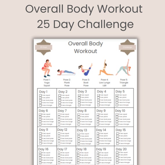 25 day workout plan sale