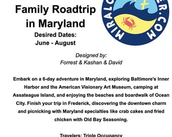 Itinerario del viaggio in famiglia nel Maryland
