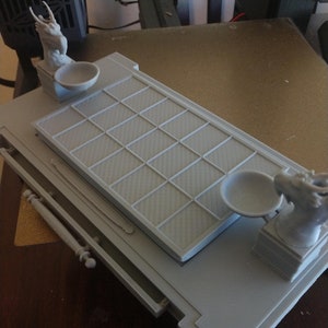 3D STL-bestandenset - Queen's Blood-spelbord TCG-kaartspeellade geïnspireerd op FF7 Remake - 13 bestanden voor modelmontage en schilderen - digitaal
