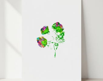 Floribunda Rose Fine Art Print: Hand-Pressed Flower Nature Series (A4)