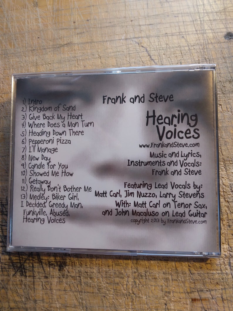 Frank & Steve Band, hearing Vocies CD - Etsy