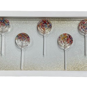 Lollipop Art Wall Decor, white and gold art, lolliboxed