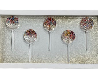 Lollipop Art Wall Decor, white and gold art, lolliboxed