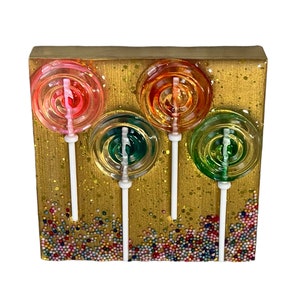 Mini Lollipop Wall Hanging , Candy Decor, Pop Art
