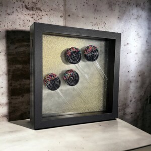 Lollipop Sculpture 3D hanging wall art, Pop Art, Gold Glitter Lolliboxed Art