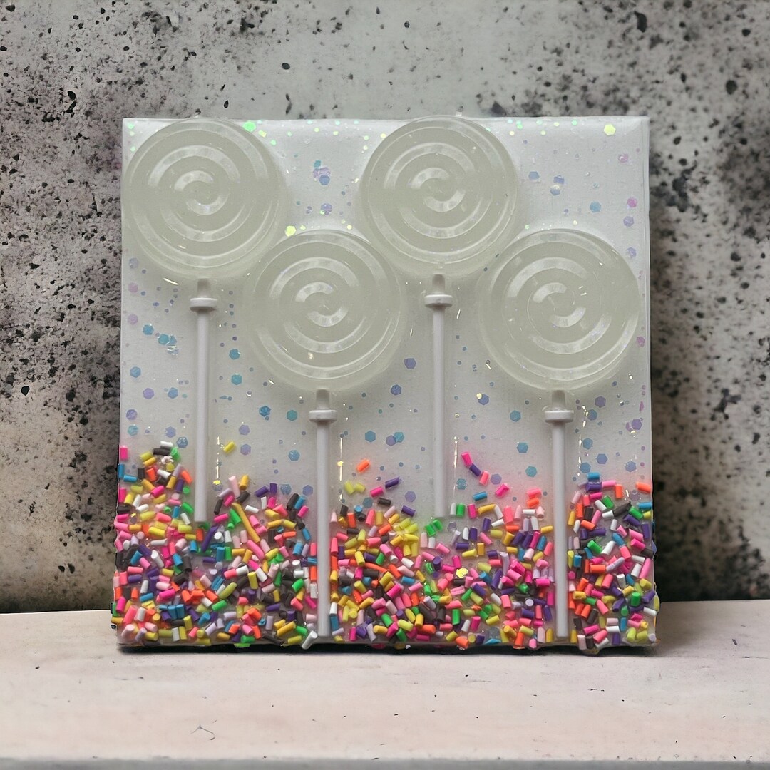 Lolliboxed Glow in the Dark Pop Art, Lollipop Art Sculpture Etsy