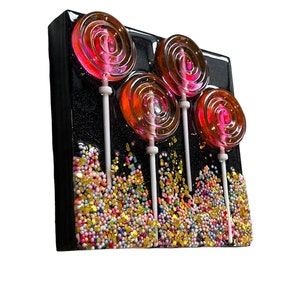Lollipop Candy Themed Art, wall hanging lollipops, lollipop wall decor