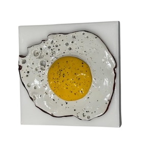 Fried Egg Kitchen Art, Food Art, Egg wall hanging