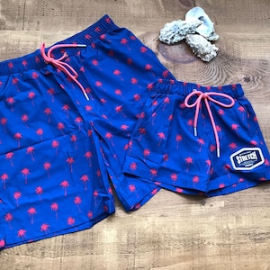 2 x Pairs of Matching Adults and Kids Swimming Shorts - Free Postage