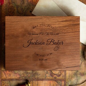 Personalized Baby Memory Box, Custom Baby Keepsake Box, Wooden Keepsake Box, Baby Shower Gift For New Mom, New Baby Gift, Nursery Decor