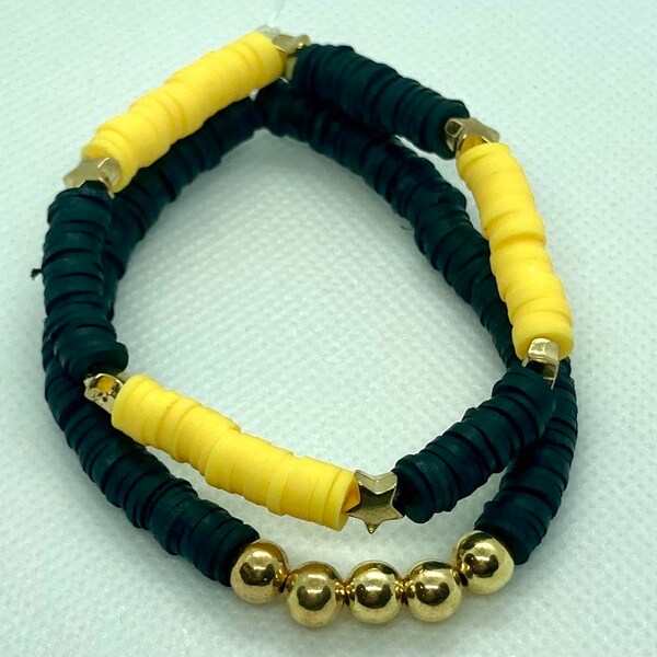 Clay Bead Bracelet Etsy