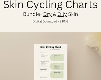 Skin Cycling Weekly Chart for Dry, Sensitive or Oily Skin