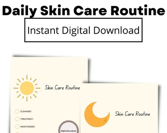 Printable Skin Care Routine for Morning and Nighttime