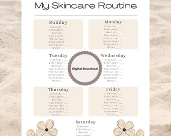 Weekly Skincare Routine Checklist