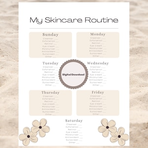 Weekly Skincare Routine Checklist