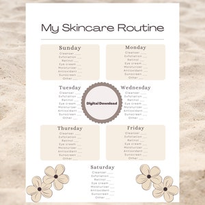 Weekly Skincare Routine Checklist