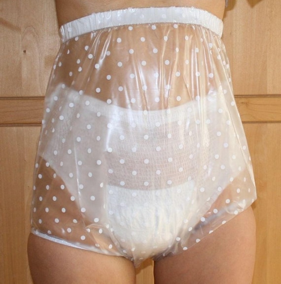 PVC Adult Baby Incontinence Diaper Pants Rubber Pants Transparent