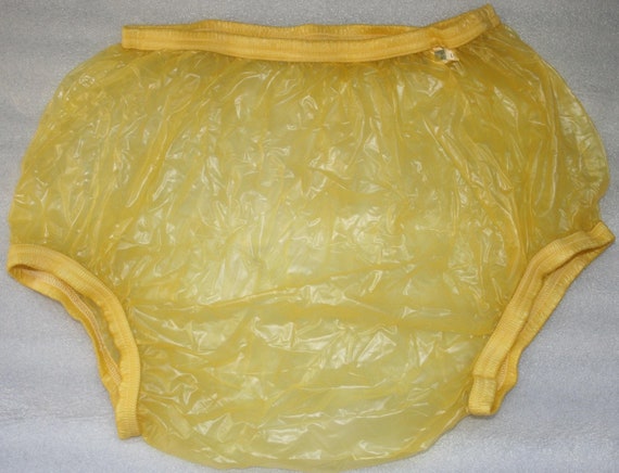 PVC Incontinence Diaper Pants Rubber Pants Adult Baby Yellow