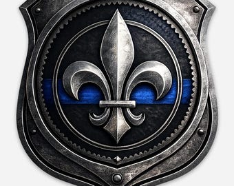 Autocollant badge blue line Québec