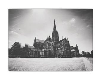 Stampa su tela della Cattedrale di Salisbury, finitura opaca ecologica.