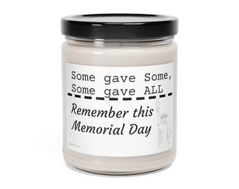 Remember Memorial Day, Scented Soy Candle, 9oz
