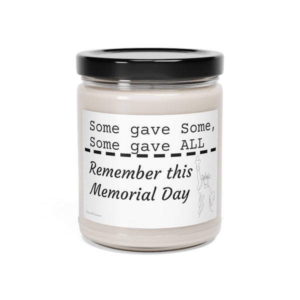 Remember Memorial Day, Scented Soy Candle, 9oz