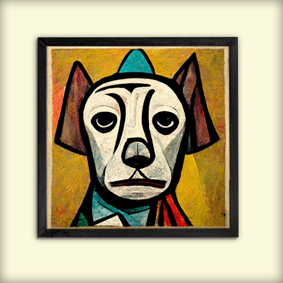 The White Dog Pablo Picasso Styled Painting Wall Art Decor - Etsy The White Dog Pablo Picasso Styled Painting Wall Art Decor - Etsy