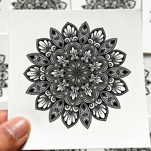 Mandala Decal, Waterproof Mandala Stickers, Laptop Stickers, Holiday Gifts, Work Desk Stickers, Water Bottle Stickers, Mandala Patterns Gift