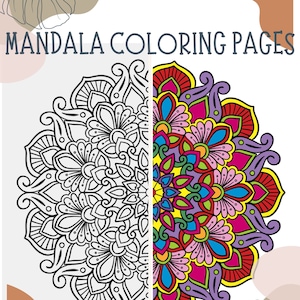 16 Mandala Colouring Pages Adult Coloring Pages Children Summer Activity Kids Coloring Pages Instant Download Mandala Coloring Print Mandala