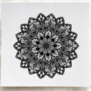 Mandala Decal, Waterproof Mandala Stickers, Laptop Stickers, Holiday Gifts, Work Desk Stickers, Water Bottle Stickers, Mandala Patterns Gift