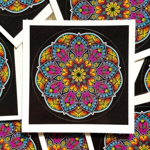 Mandala Decal, Waterproof Mandala Stickers, Laptop Stickers, Holiday Gifts, Work Desk Stickers, Water Bottle Stickers, Mandala Patterns Gift