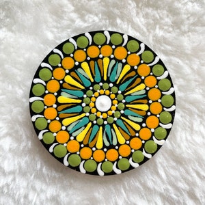 Mandala Magnet Cute Hand Painted Magnet Dot Art Mandala Magnets Small Wooden Magnet Gifts Refrigerator Magnet Kitchen Decor Art Magnet Gifts