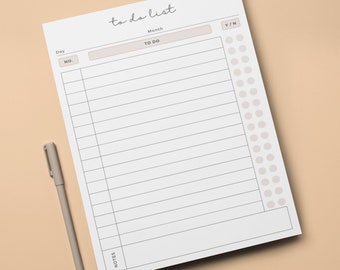 Printable to do list,  instant download, productivity to do list, to do list, daily to do list, printable to do list