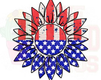Patriottische zonnebloem PNG
