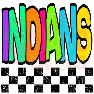 Indians Mascot Bright PNG