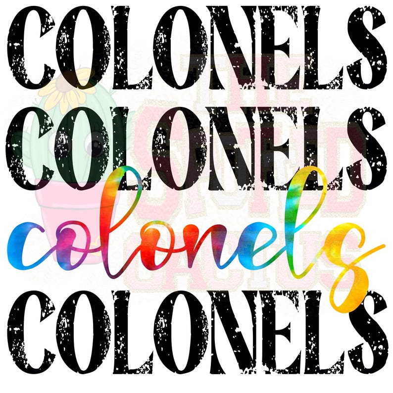 Colonels Mascot Tie Dye PNG - Etsy