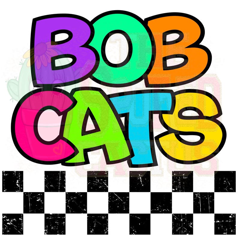 Bobcats Mascot Bright PNG - Etsy