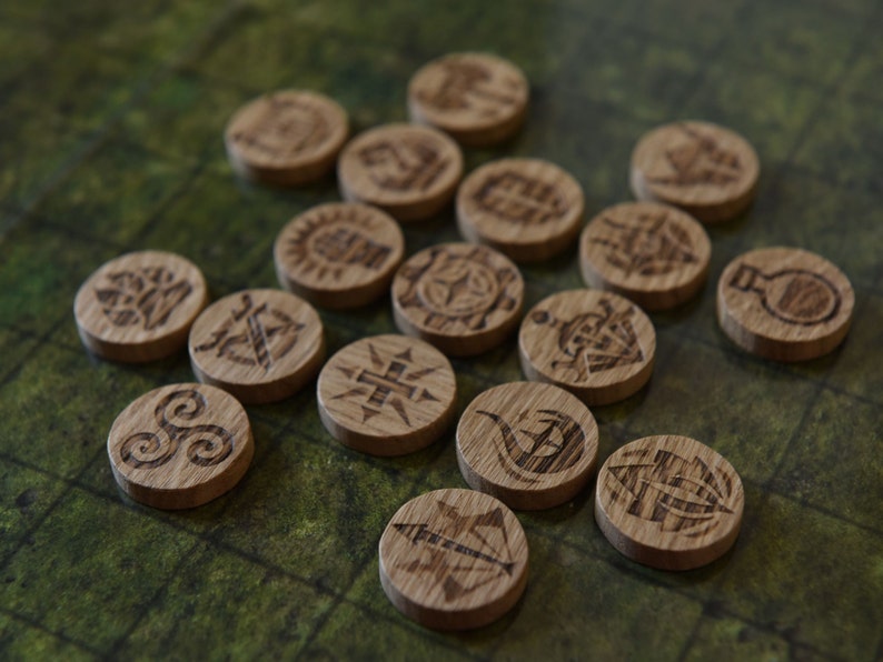Wooden Dnd Tokens Numbered Enemy Tokens Character Tokens - Etsy