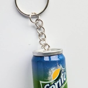 Fizzy drink can keyring, pop keyring, soda drink, novelty keyring, personalise with a name, bag charm, personalised keyring image 6