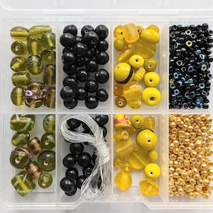 Bracelet kit, make your own bracelets , jewellery making kit, Craft kit,  glass bead mix,  friendship bracelet making kit, bead kit,