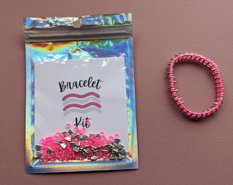 Bead kit, jewellery making kit, make your own bracelet, craft kit, friendship bracelet, party bag idea, birthday gift idea for girls