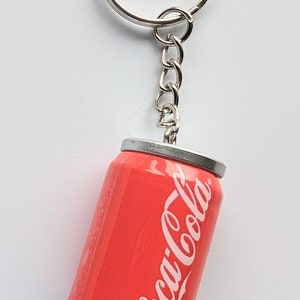 Fizzy drink can keyring, pop keyring, soda drink, novelty keyring, personalise with a name, bag charm, personalised keyring image 7