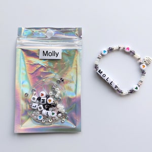 Bracelet kit, DIY stretchy bracelet, craft kit, glass bead bracelet kit, Make your own bracelet, Christmas gift idea, personalised
