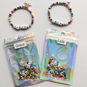 Bracelet kit, Make your own bracelet, personalised, party bag favours, starter kit, craft kit, birthday gift, stocking filler