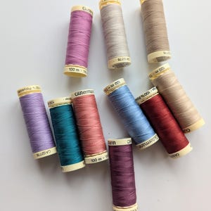 10 x thread mix, Gutermann sew all thread, sewing thread, 100m reel, sewing thread, polyester thread, assorted colours, sewing thread sale