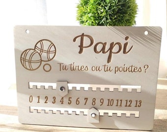 Customizable pétanque score counter